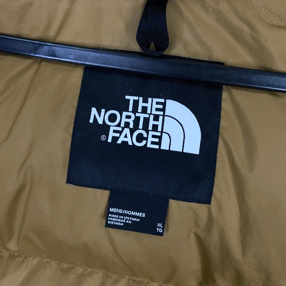 North Face 1996 Colorblock Down Puffer Jacket Mens XL Pale Wheat Retro NF0A3YRJ